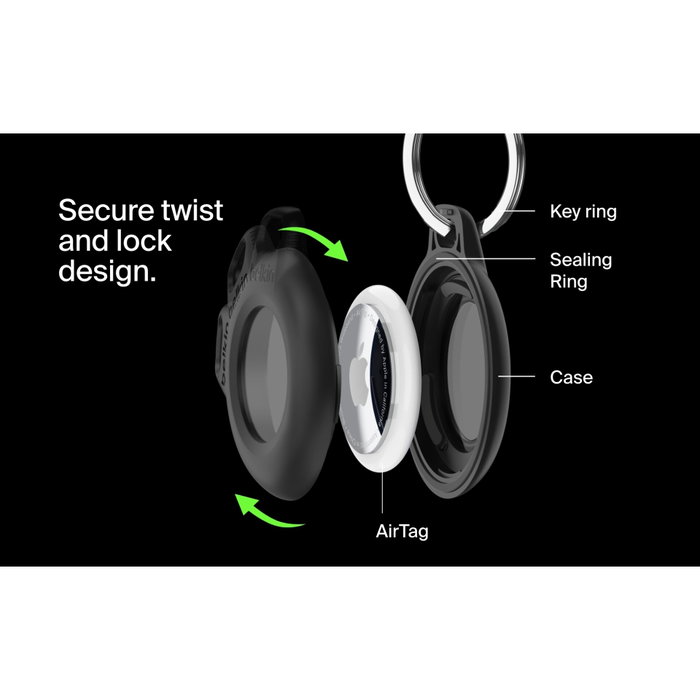 Belkin Secure Holder Porte-clés étanche pour AirTag, Noir
