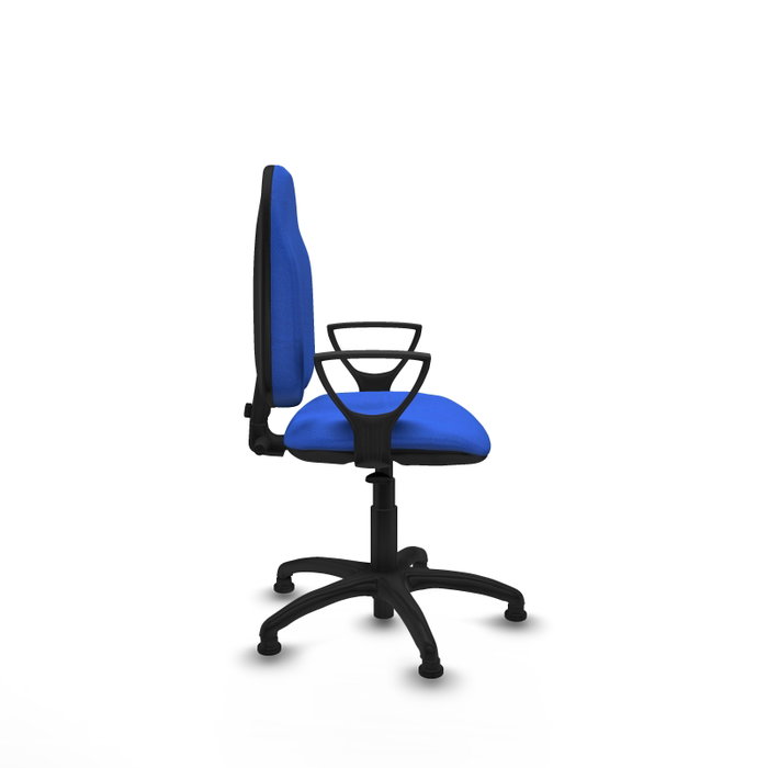 PIQUERAS Y CRESPO Chaise de bureau Algarra, Tissu bleu, Sans roulettes