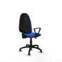 PIQUERAS Y CRESPO Chaise de bureau Algarra, Tissu bleu, Sans roulettes