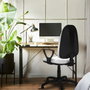 PIQUERAS Y CRESPO Chaise de bureau Algarra, Tissu bleu, Sans roulettes