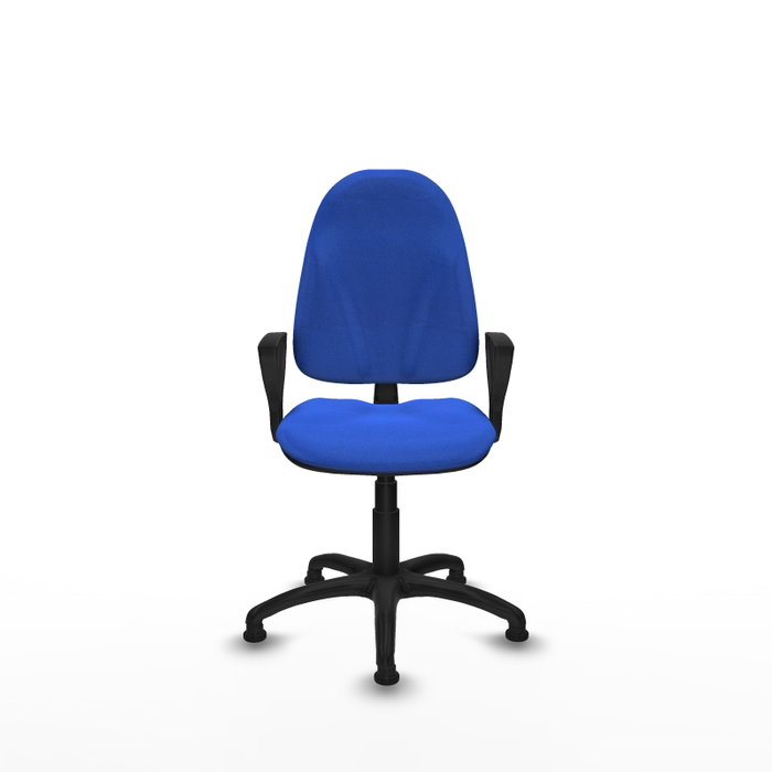 PIQUERAS Y CRESPO Chaise de bureau Algarra, Tissu bleu, Sans roulettes