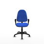 PIQUERAS Y CRESPO Chaise de bureau Algarra, Tissu bleu, Sans roulettes