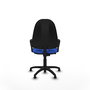 PIQUERAS Y CRESPO Chaise de bureau Algarra, Tissu bleu, Sans roulettes