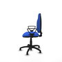 PIQUERAS Y CRESPO Chaise de bureau Algarra, Tissu bleu, Sans roulettes