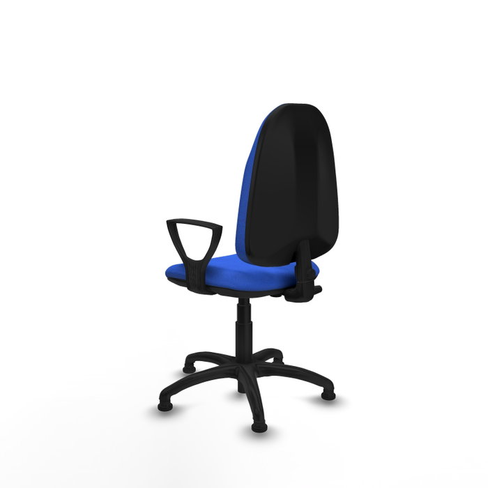 PIQUERAS Y CRESPO Chaise de bureau Algarra, Tissu bleu, Sans roulettes
