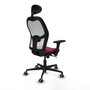 Piqueras y Crespo Chaise de Bureau avec Appui-tête Jorquera 3D036G1 Bordeaux
