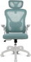 Drift DRAIR35WT Salle Gaming Ergonomique Blanche Turquoise avec Repos Bras Rabattables et Coussins Réglables