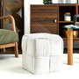 Home Deco Factory Pouf Tressé Scott Beige