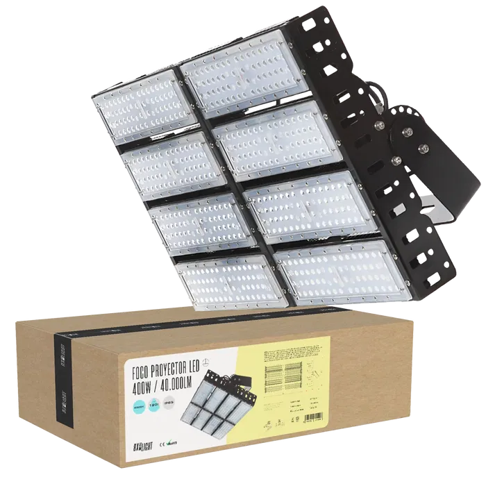BX3 LIGHT Foco Proyector LED BX3-SDF-400W-CW 400W 40000 Lumen 6000K IP65 pour éclairage de stades et grandes surfaces extérieures BX3 LIGHT Foco Proyector LED BX3-SDF-400W-CW 400W 40000 Lumen 6000K IP65 pour éclairage de stades et grandes surfaces extérieures