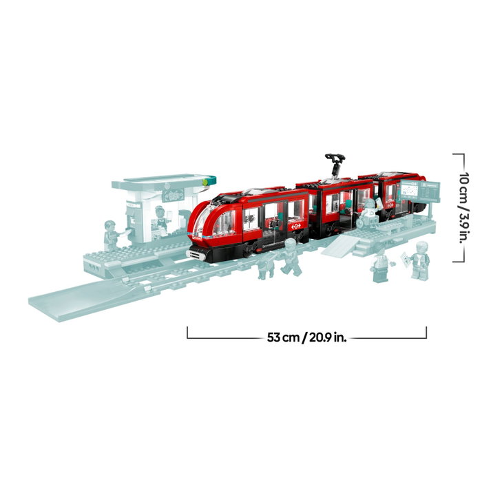 LEGO City 60423 Le tramway et la station du centre-ville