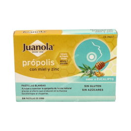 JUANOLA Pastilles Propolis Miel Zinc Eucalyptus - Propulsion de la gorge