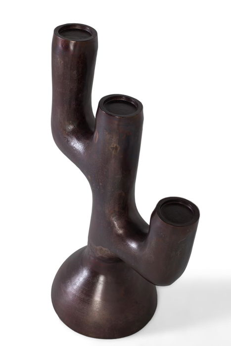 GINER Y COLOMER Statue Décorative en Aluminium 82 cm - Sculpture Abstracte Moderne avec Finition Bronce - 50 x 34 cm