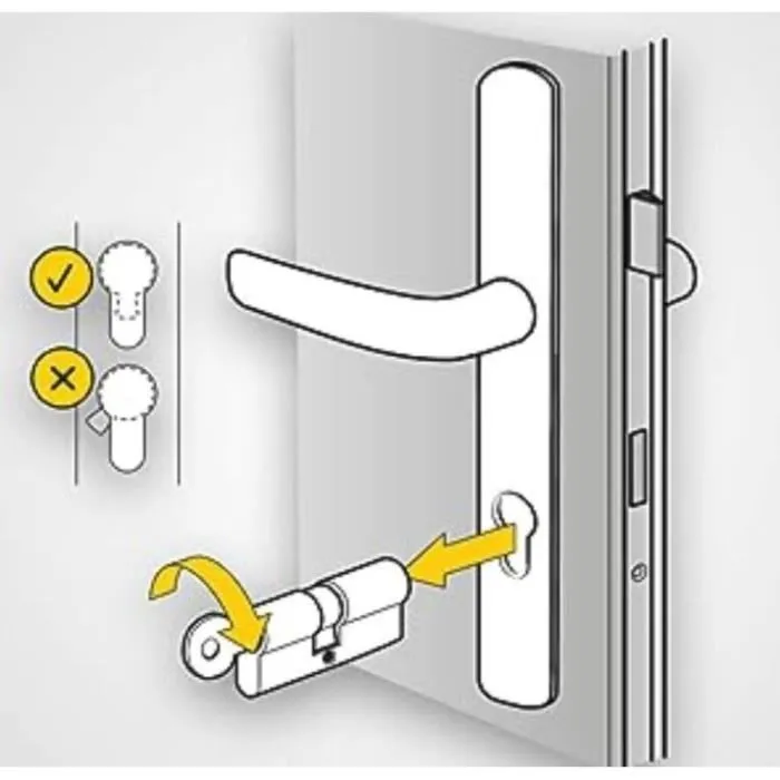 Yale Cylindre de Serrure Libérable pour Porte d'Entrée/Extérieure 40x40mm - 10 Goupilles, 5 Clés Yale Cylindre de Serrure Libérable pour Porte d'Entrée/Extérieure 40x40mm - 10 Goupilles, 5 Clés
