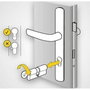 Yale Cylindre de Serrure YC2100 Débrayable 40x40 mm Nickelé