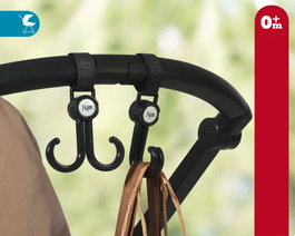 KioKids Set de deux crochets doubles noirs