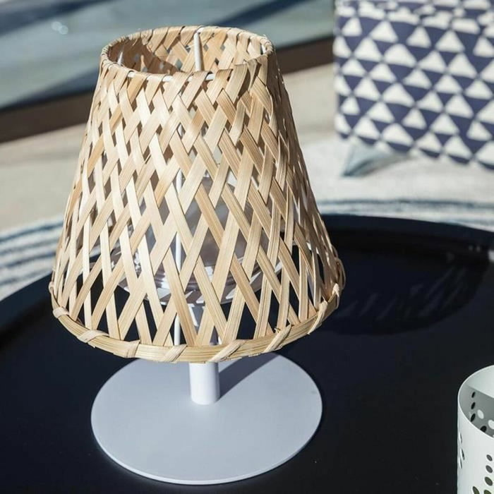 Lumisky Ibiza Lampe de table sans fil en bambou naturel LED blanc chaud/blanc
