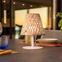 Lumisky Ibiza Lampe de table sans fil en bambou naturel LED blanc chaud/blanc
