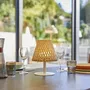 Lumisky Lampe de Table sans Fil IBIZA - Lampe LED en Bambou Naturel - Blanc Chaud et Blanc Dimmable - Hauteur 26 cm