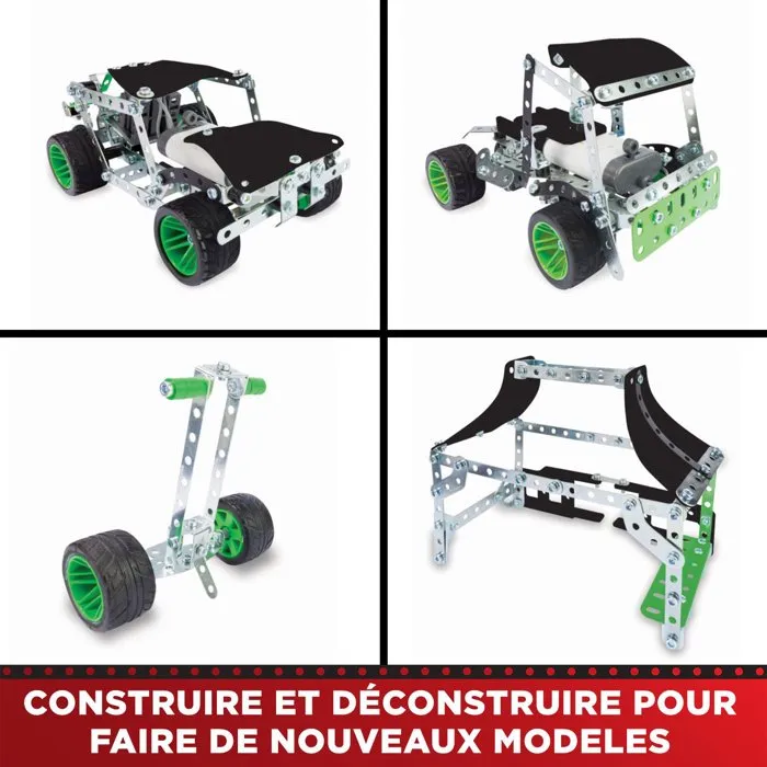 Meccano Mountain Rally 25 en 1 - 390 pièces en métal