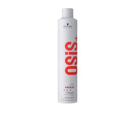Schwarzkopf OSiS+ Freeze Laca de Fixation Forte, Protection Thermique jusqu'à 230°C, Fini Peignable, 500 ml
