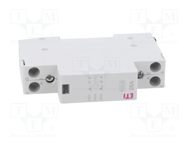 ETI POLAM Contacteur 2 pôles d'installation 25A 230VAC NO x2 R série ETI POLAM Contacteur 2 pôles d'installation 25A 230VAC NO x2 R série