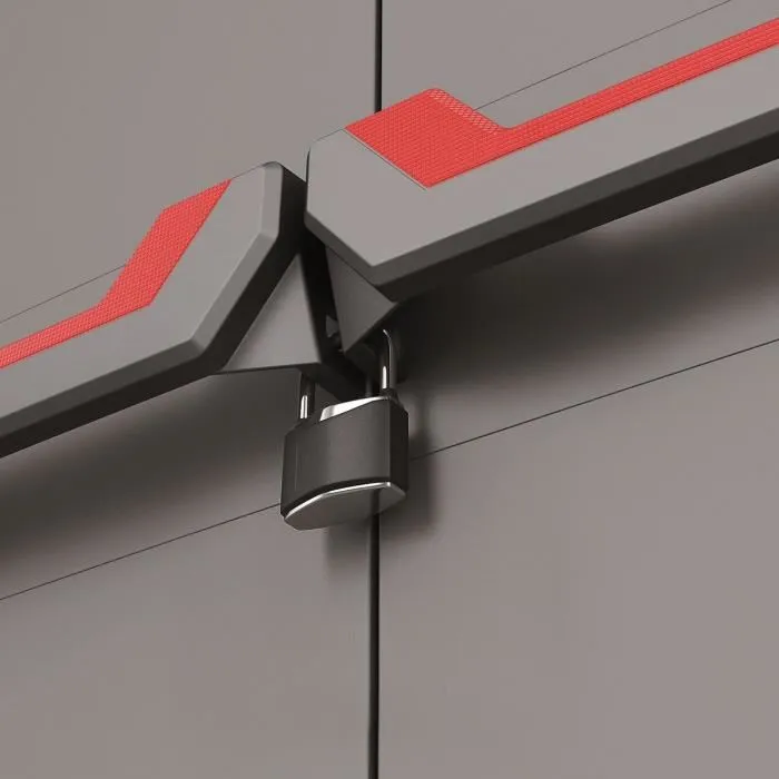 Keter 434769 Armoire de Rangement Basse Stilo 90 cm, Casier Organisateur, Gris et Noir