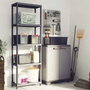 Keter Armoire de Rangement Basse Stilo Gris et Noir