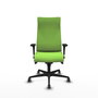 Piqueras Y Crespo Fauteuil Albacete, Mécanisme Synchrone, Tissu Pistache, Base Nylon Noir, Roues 65mm