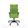 Piqueras Y Crespo Fauteuil Albacete, Mécanisme Synchrone, Tissu Pistache, Base Nylon Noir, Roues 65mm