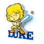 3D Light FX Lampe LED 3D mini Luke Skywalker Star Wars avec éclairage LED - Fonctionne avec 2 piles AAA (non incluses)