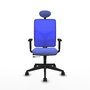 Piqueras Y Crespo Motilla Chaise de Bureau, Bleu clair/Bleu, Mécanisme Sincro/Traslack, Bras 1D, Appui-tête fixe