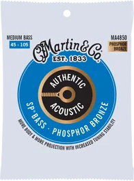 MARTIN Jeu de Cordes Basse Acoustique Authentic SP 92/8 Phosphore Bronze Medium 45-105