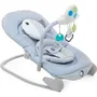 Chicco Transat Évolutif BALLOON DOTS Musical avec Arche de Jouets Amovible et Vibration pour Bébé de la Naissance à 6 mois (18 kg) - Gris à Motifs