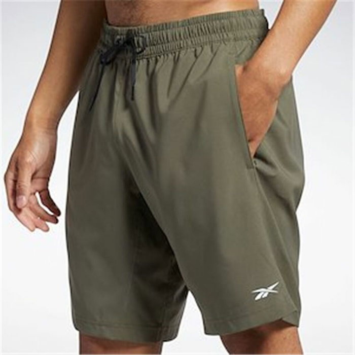 Short de Sport Reebok Wor Woven Vert Olive