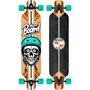 Stamp - Longboard 41 x 9 pouces (103x23.5 cm) avec plateau anti-dérapant, forme Drop et roues PU 60x45 mm - Skids Control