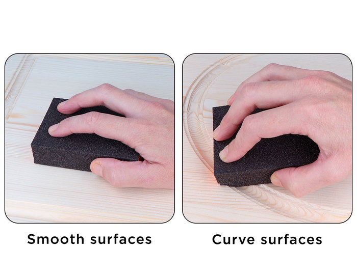 Innspiro Taco de lija en mousse flexible grain fin 100 (10x7x2,5cm)