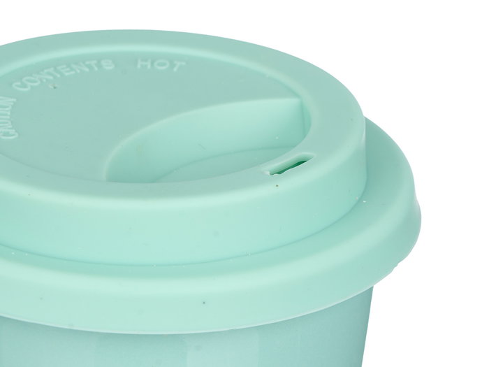 VESSIA Tasse avec couvercle en silicone 360ml Menta VESSIA Tasse avec couvercle en silicone 360ml Menta