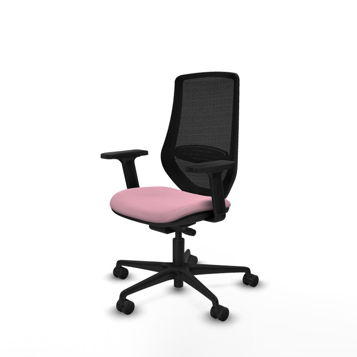 PIQUERAS Y CRESPO Chaise Mardos Synchrone/Traslack Rose et Noir