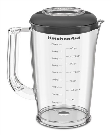 Kitchenaid 5KHBRV75BM Batteur à main sans fil compact avec batterie rechargeable 12V noir mat - inclut fouet, picador et bol sans BPA 1L