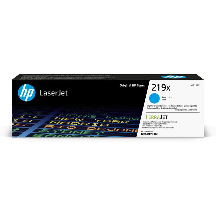 Toner original HP W2191X Cyan