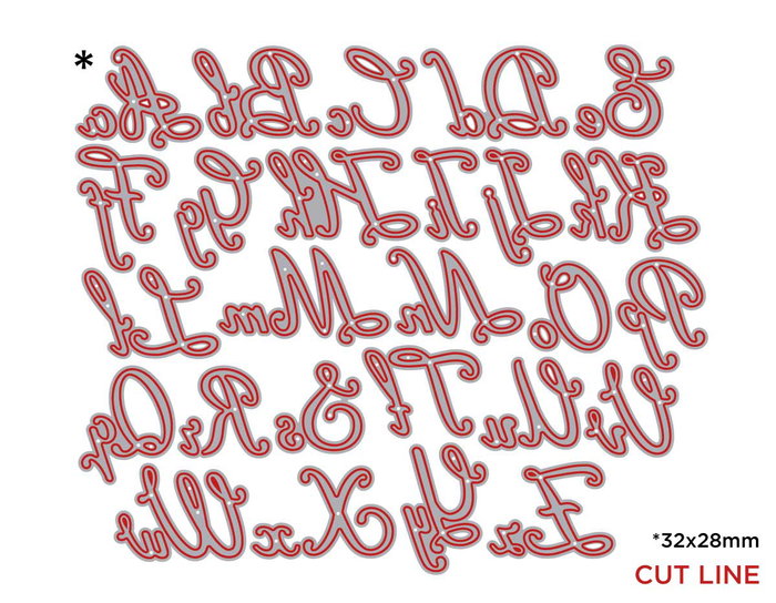 Misskuty Emporte-pièces fins ZAG Alphabet Rococo 26 pièces