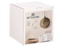 Giftdecor Lampe de Plafond Sphère Corde 28x29,5x28 cm Noir Marron Métal Papier Plastique (Set de 4)