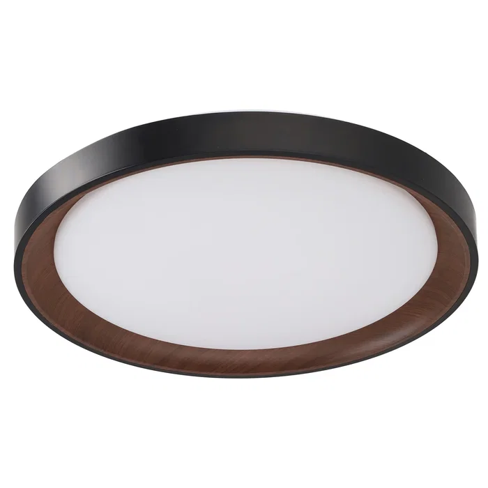 Plafonnier LED Décoratif 40W CCT (3000K-6000K) avec Télécommande, Finition Noire