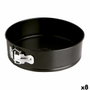 Quid Moule Rond Démontable Sweet Grey 24x6,8 cm Acier Antiadhérent 8 Pièces