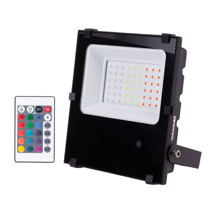 Projecteur LED RGB 30W IP65 avec télécommande