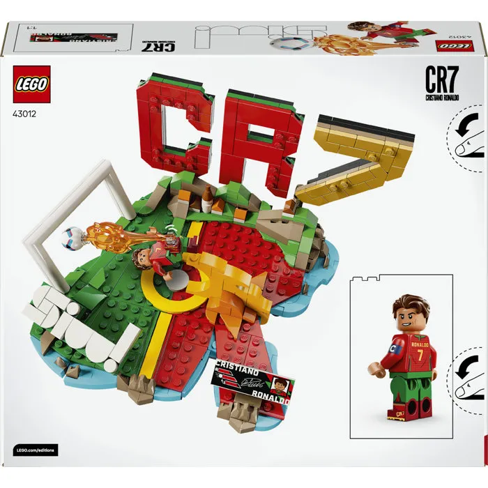LEGO 43012 Cristiano Ronaldo Best Of - Set de Construction Collector de 490 Pièces, Décoration de Chambre Football