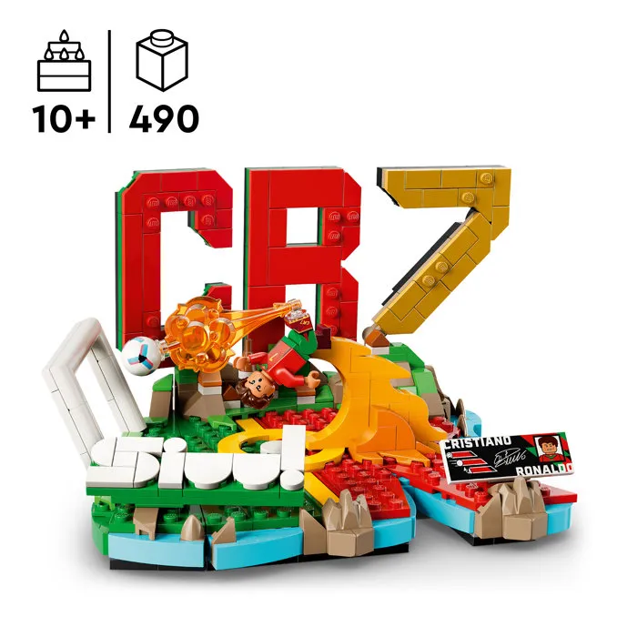 LEGO 43012 Cristiano Ronaldo Best Of - Set de Construction Collector de 490 Pièces, Décoration de Chambre Football