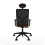 Piqueras Y Crespo Chaise de bureau Motilla, Orange foncé et Noir