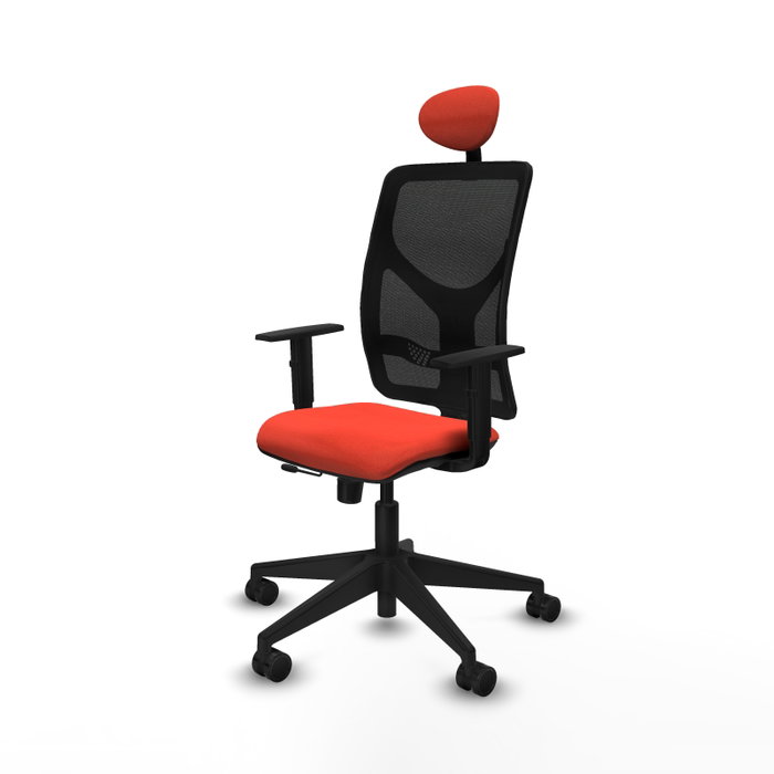 Piqueras Y Crespo Chaise de bureau Motilla, Orange foncé et Noir Piqueras Y Crespo Chaise de bureau Motilla, Orange foncé et Noir
