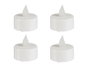 Giftdecor Lot de 4 Bougies LED Chauffe-plat Plastique Blanc 13.5x17x4 cm (Set de 24)